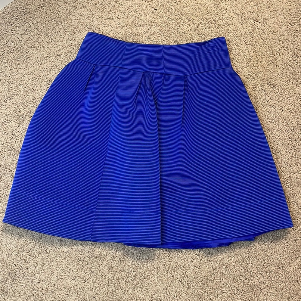 Nanette Lepore Royal Blue Textured A-Line Skirt size 4